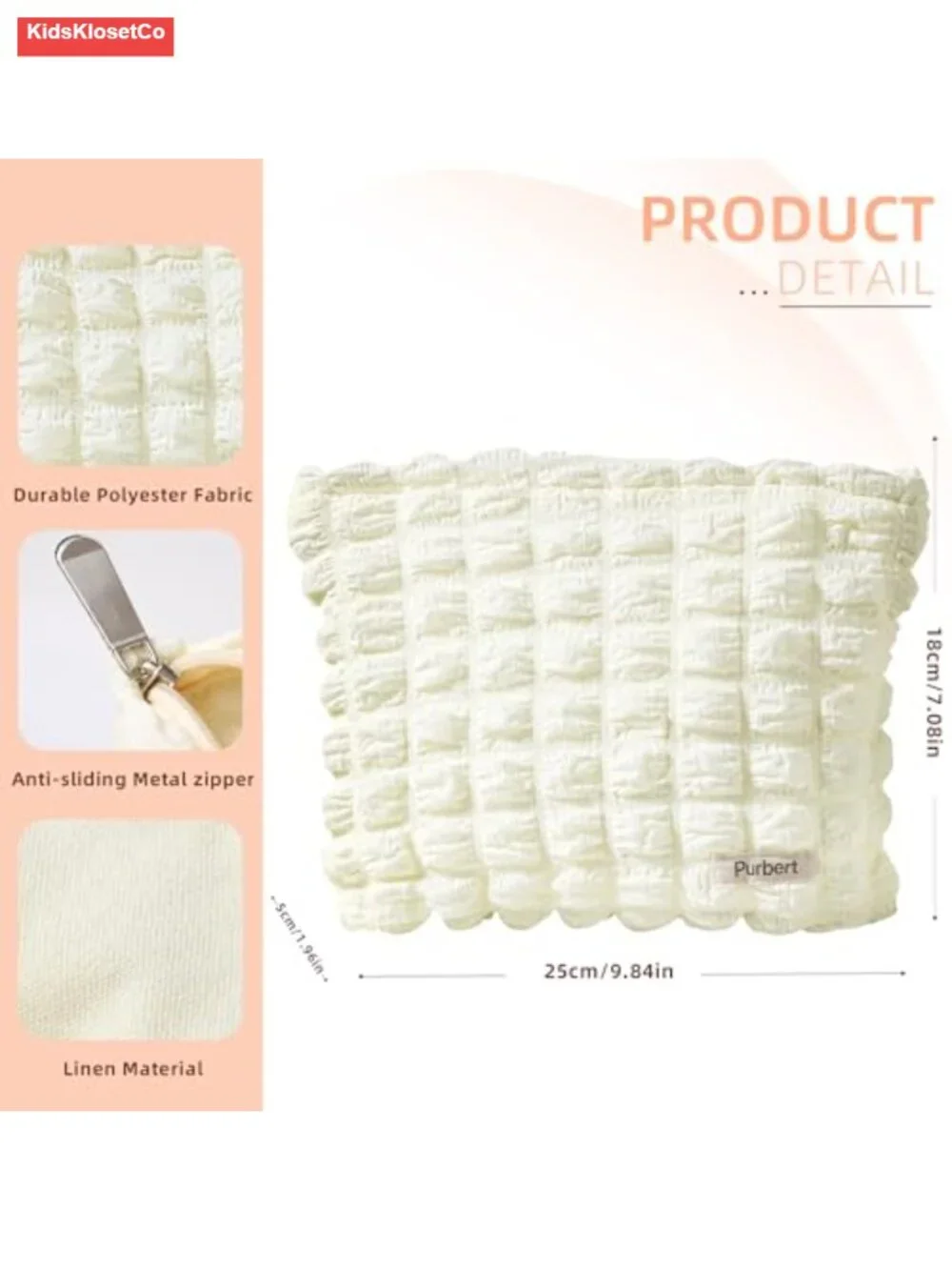 Large Capacity Canvas Makeup Bag Travel Cosmetic Organizer Zipper Pouch